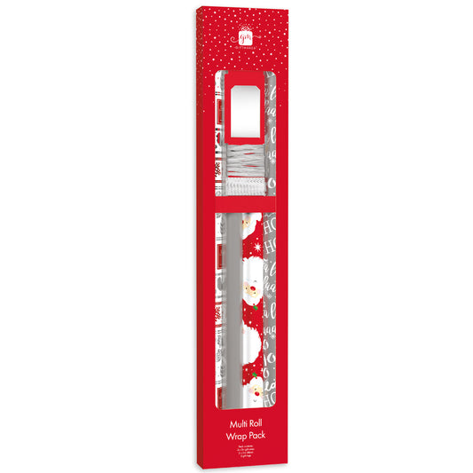 Silver and Red Composite Christmas Wrap Pack