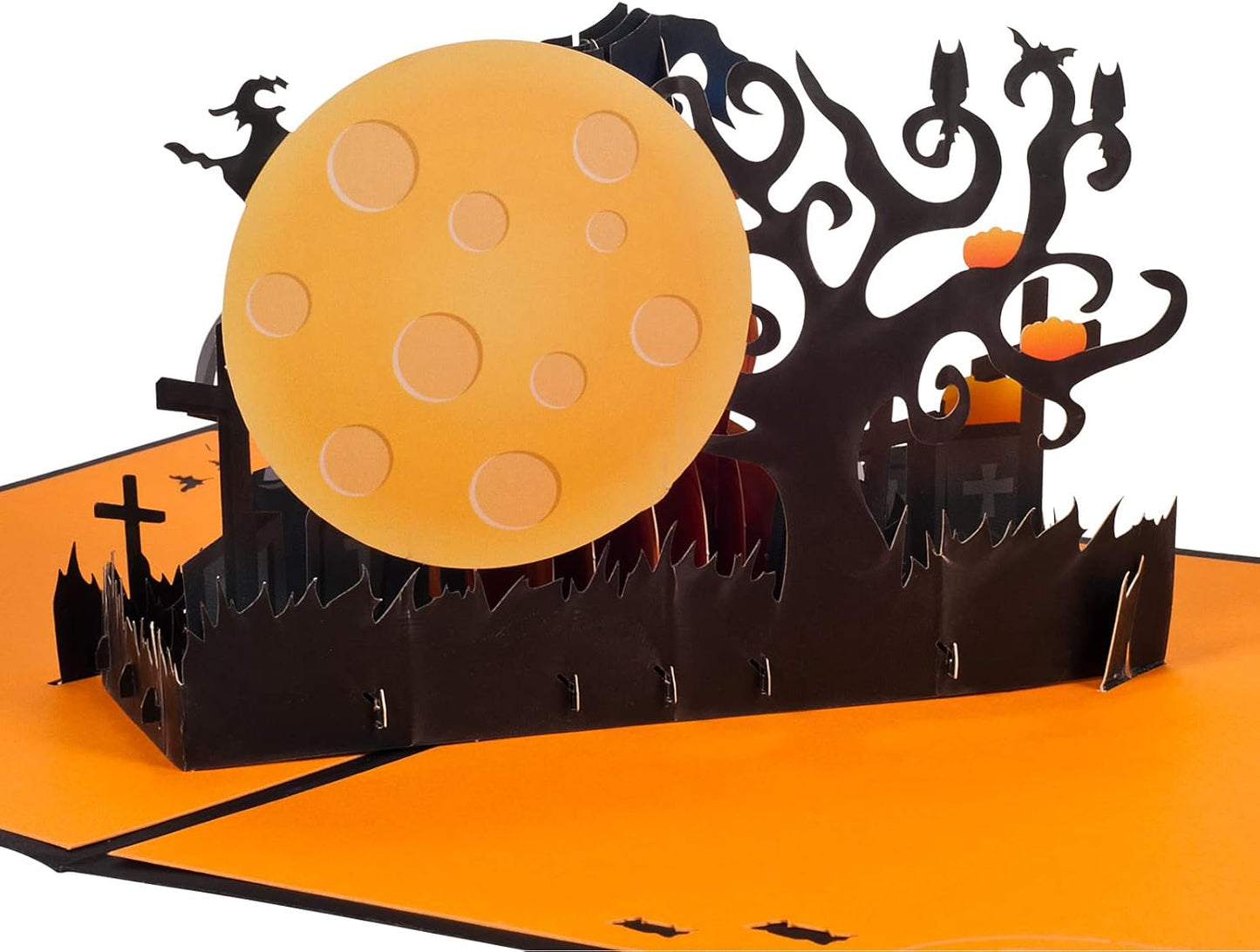 Pumpkins With Witchlight Night 3D Pop Up Halloween Card