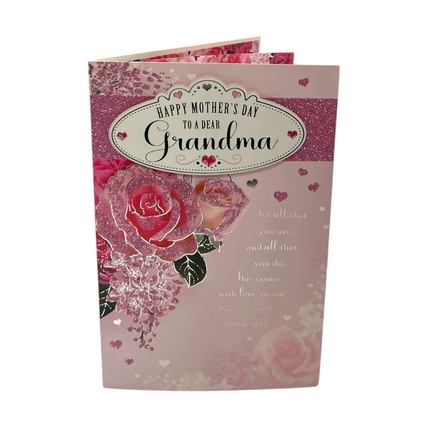 To Dear Grandma Beautiful Roses Design Pink Mother's Day Boxed Card