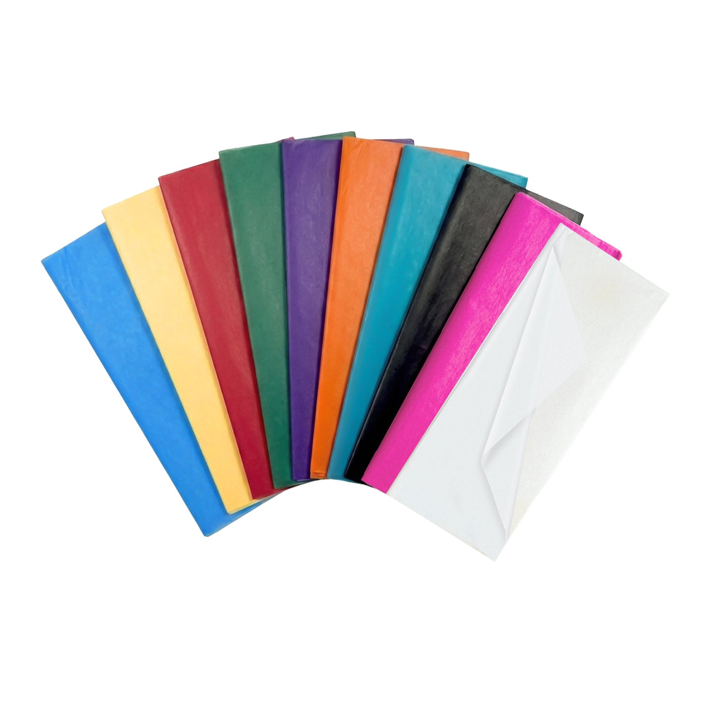 Pack of 200 Assorted Coloured Acid Free 50 x 70cm Tissue Paper Sheets