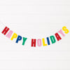 Vibrant Christmas "Happy Holidays" Felt Garland