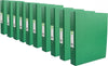 Pack of 10 25mm A4 2 Ring Paper Over Board Green Binders