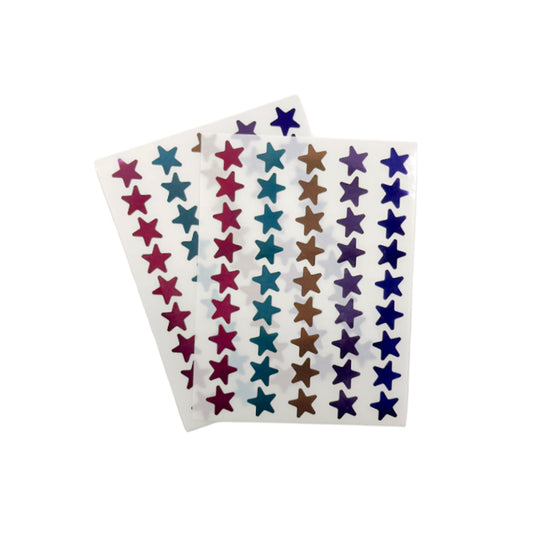 Pack of 90 Assorted Fashion Colours 15mm Self-Adhesive Shiny Stars