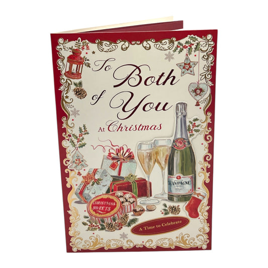 To Both of You Elegant Christmas Celebration Card