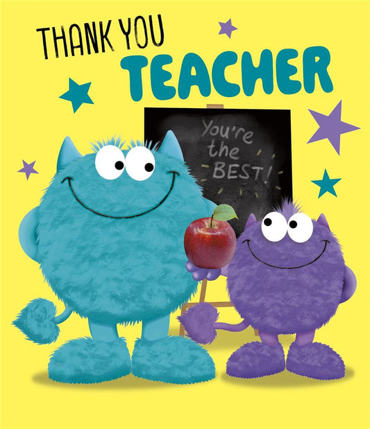 Monster Design Thank you Teacher Card