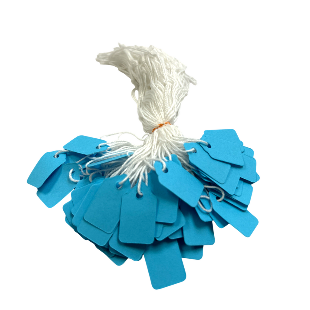 Stringed Tags Pack of 200 Small Blue Strung Tags 13 x 20mm– Choice Wholesale