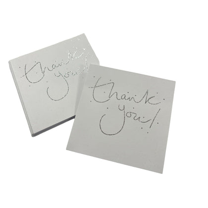 Pack of 8 Glitter Finished Thank You Cards by Carlton