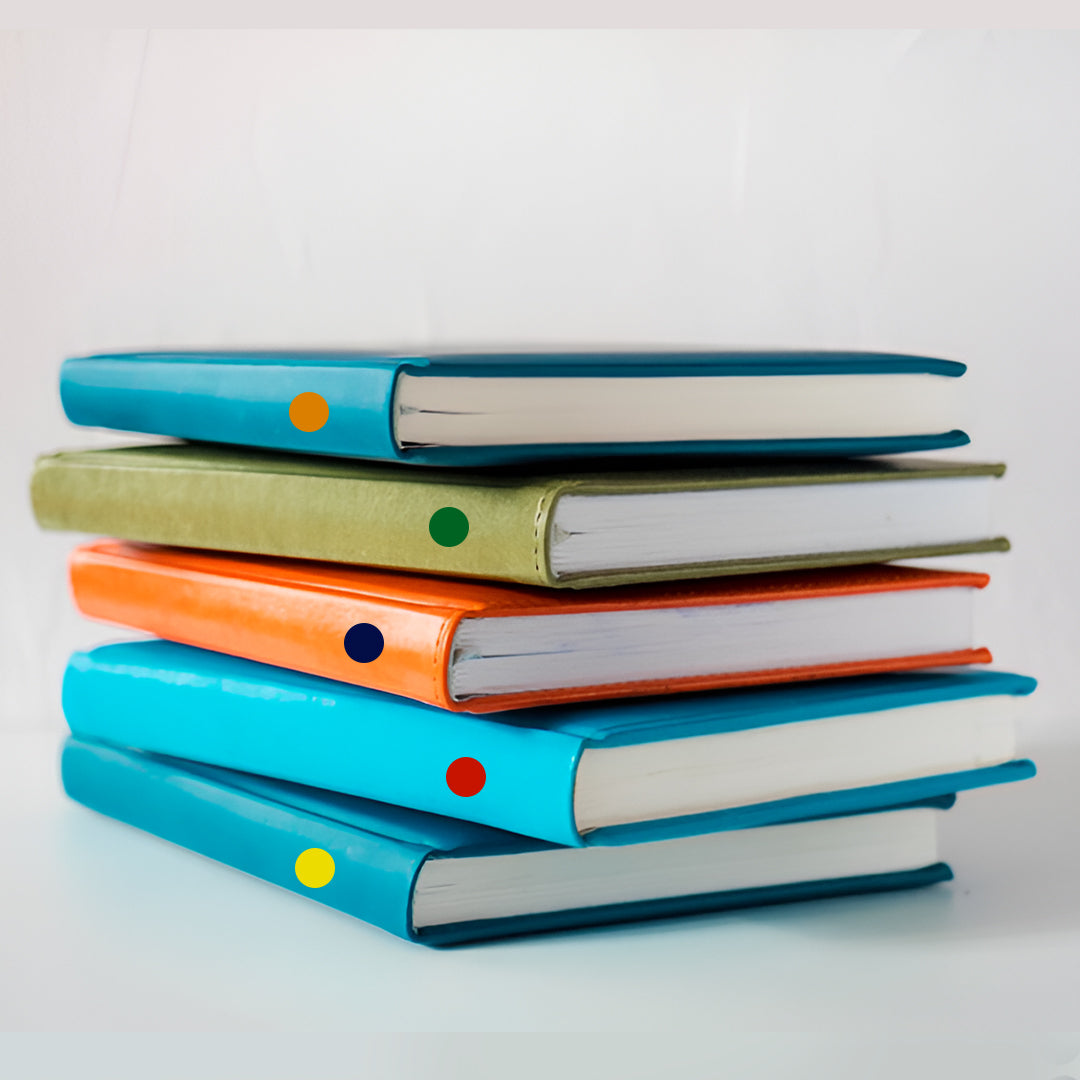 Pack of 105 Assorted 5 Colours 13mm Round Sticky Dots