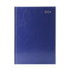 Janrax 2024 A5 Day Per Page Blue Desk Diary