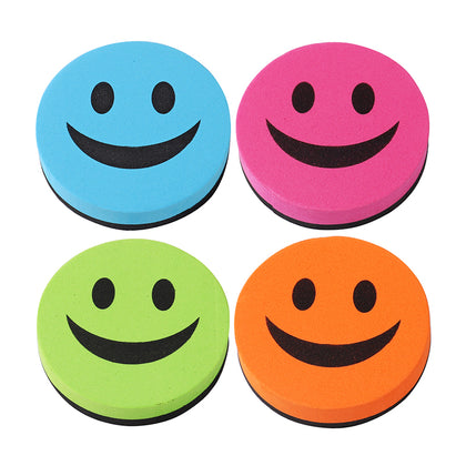 Smiley Face Design Magnetic Whiteboard Eraser