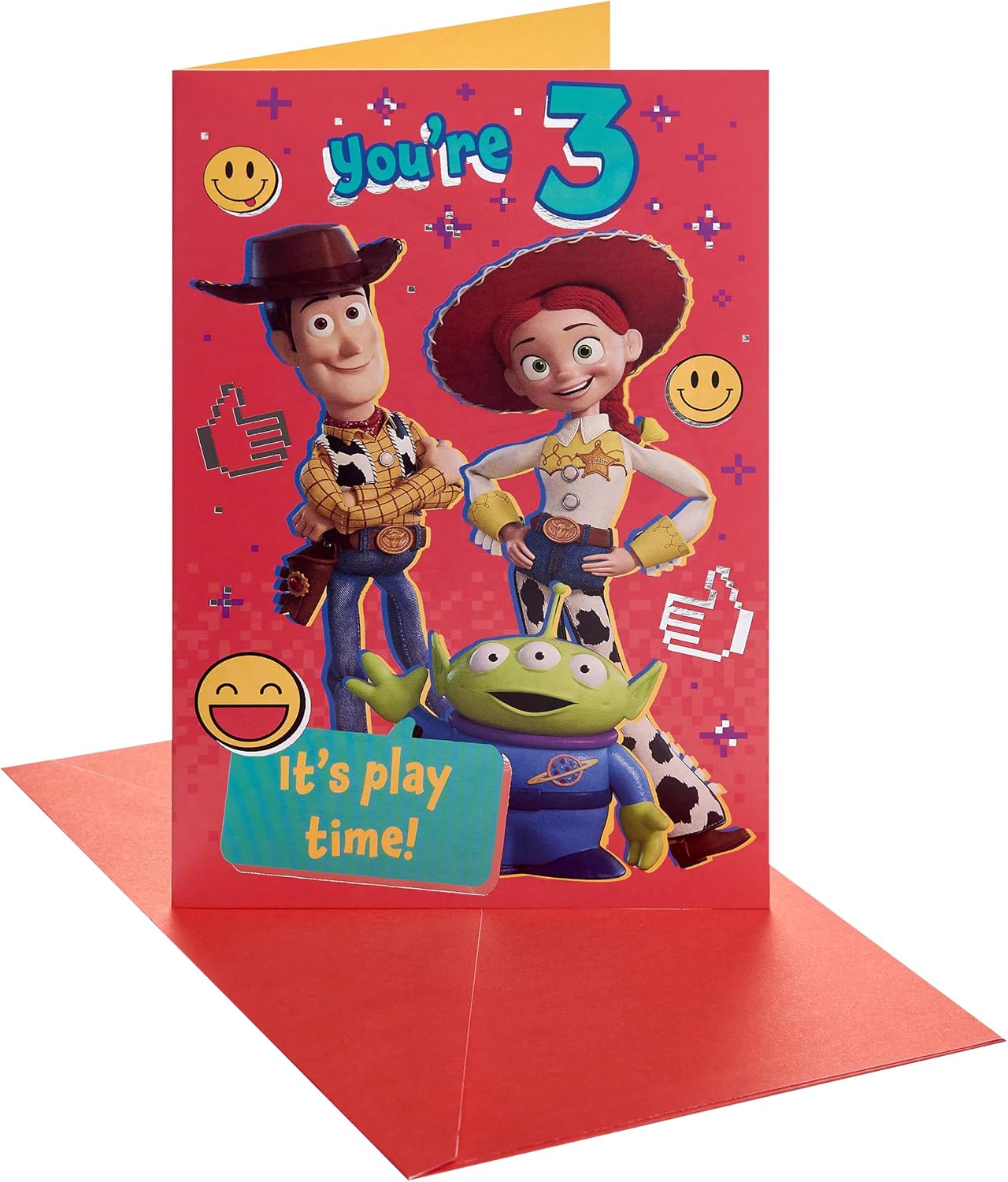 Disney Fun Toy Story 5 Design 3rd Birthday Card with Activity Inside