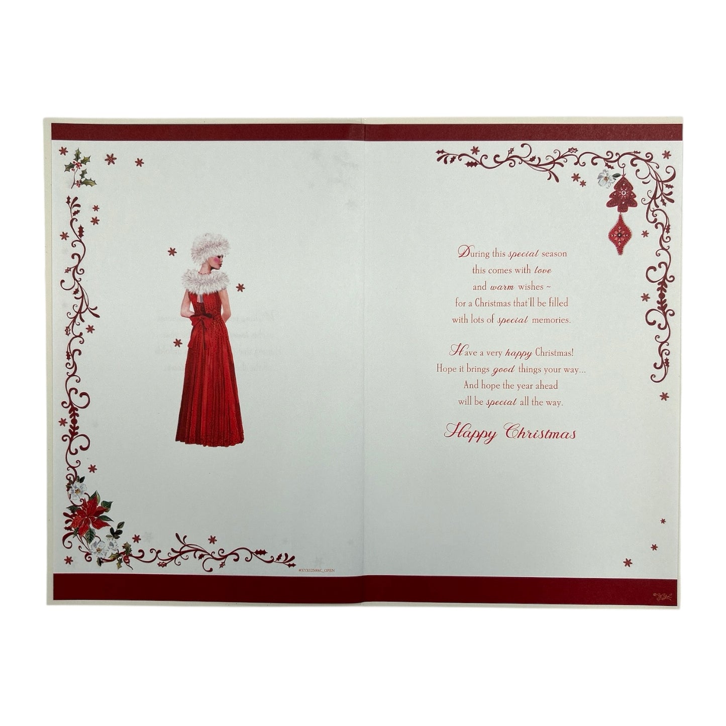 To My Beautiful Girlfriend with Love Christmas Card