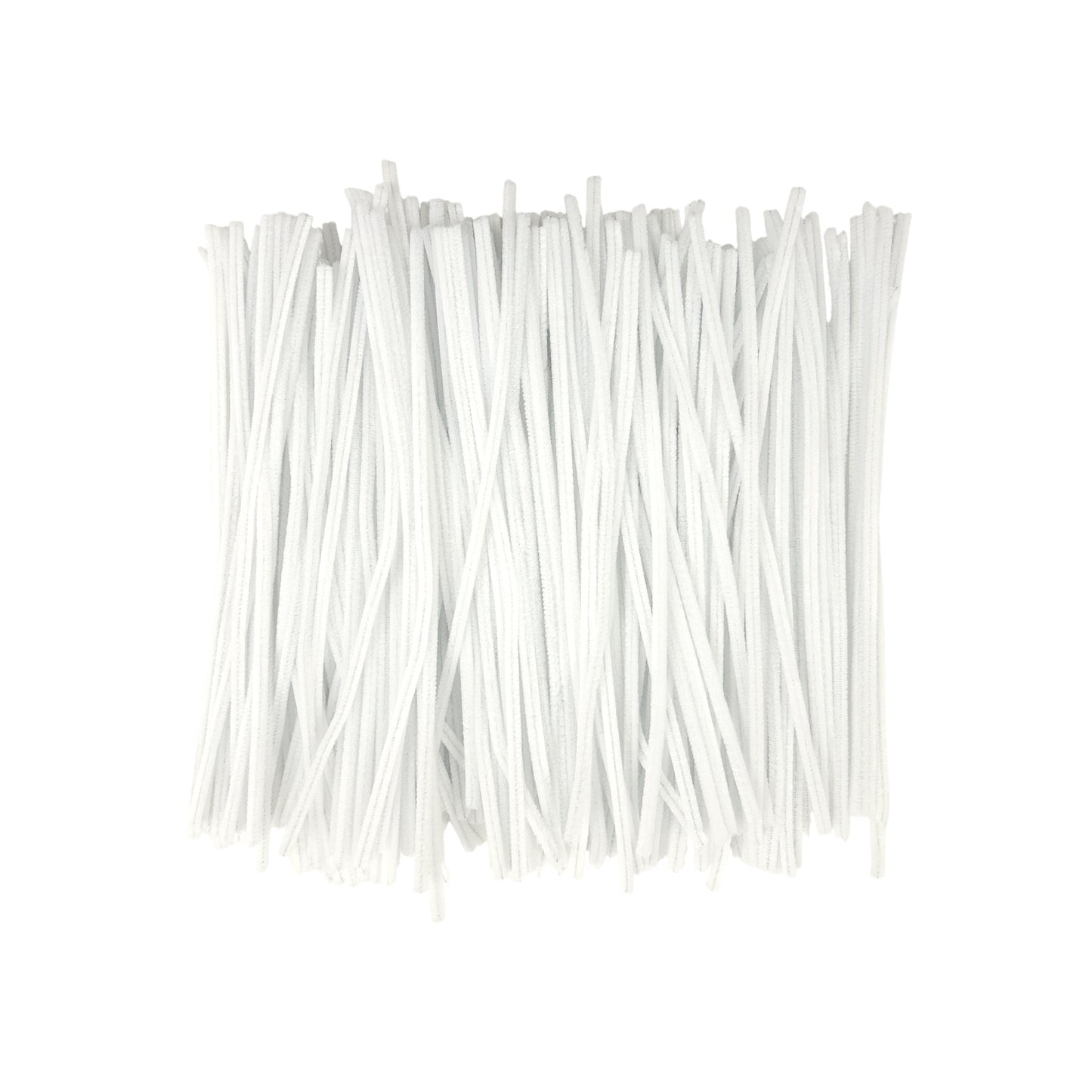 Pack of 500 White Coloured Pipe Cleaners 30cm x 6mm Craft Chenille Stems