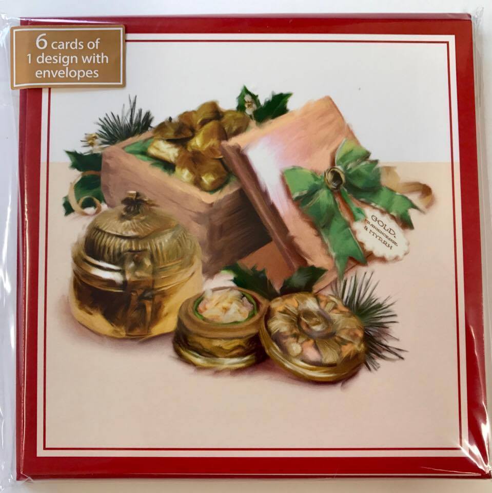 Pack of 6 Traditional Design Christmas Blessings Cards 