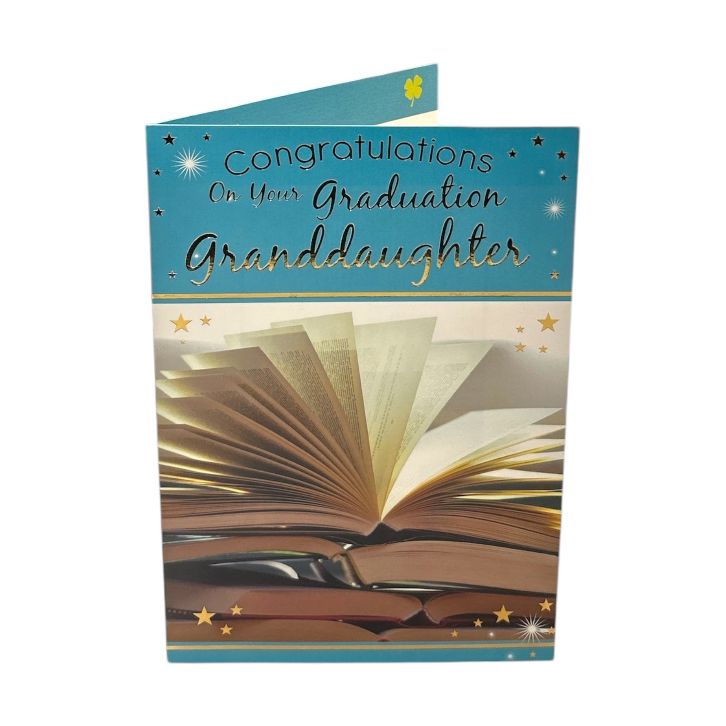 Congratulations Granddaughter on Graduation Books Design Greeting Card