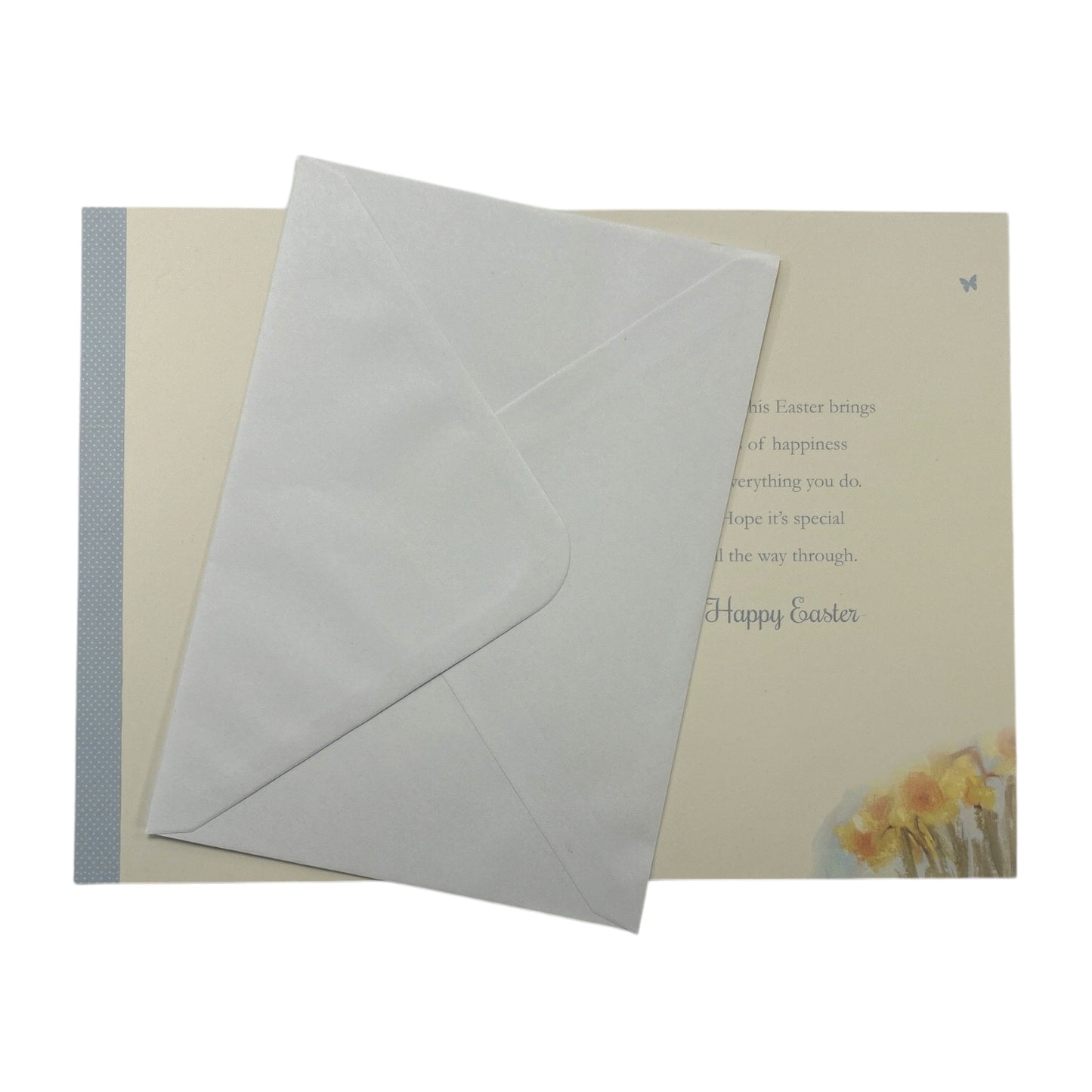 Across The Miles Cute Lamb Floral Design Easter Card