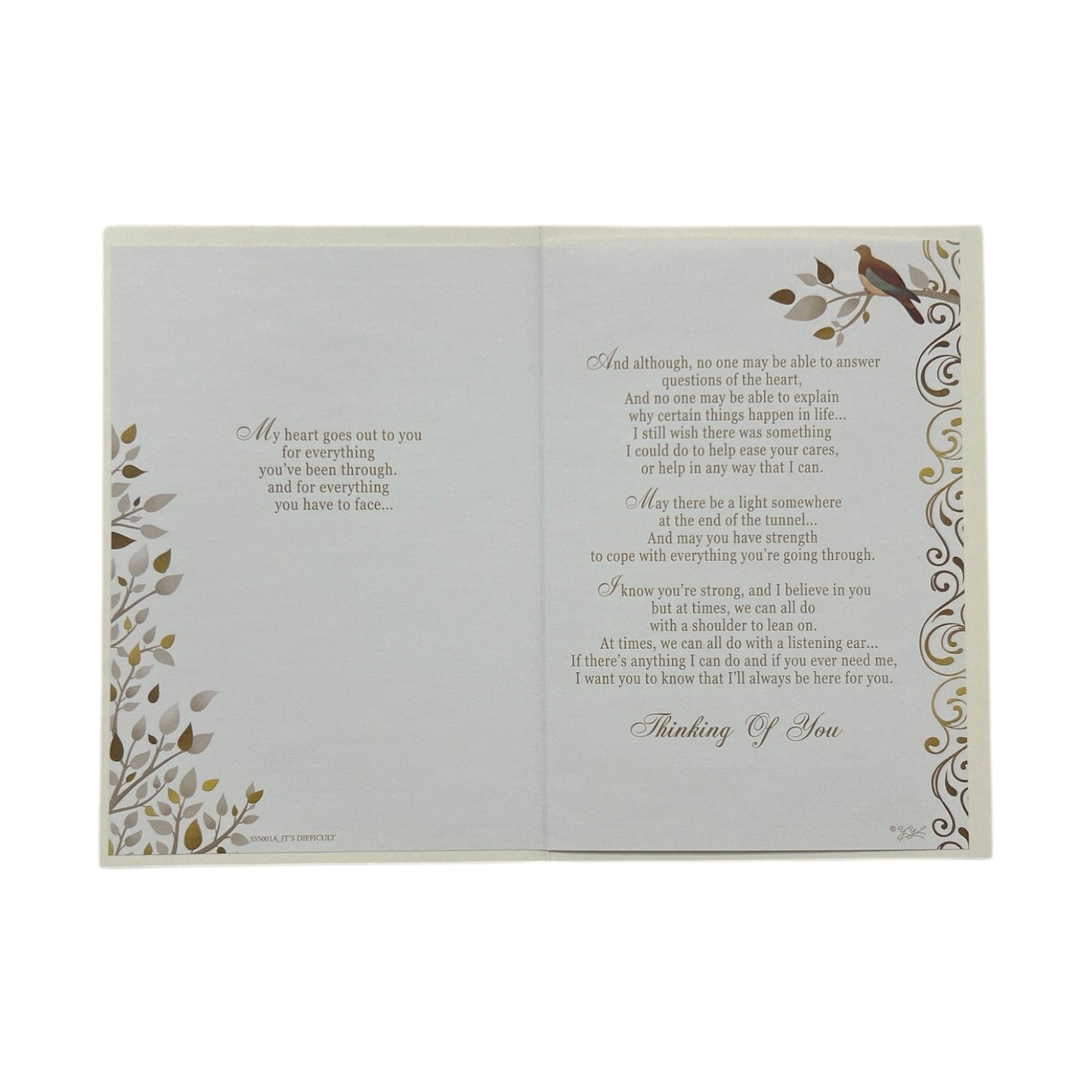 It's Difficult to Know What To Say Thinking Of You Card