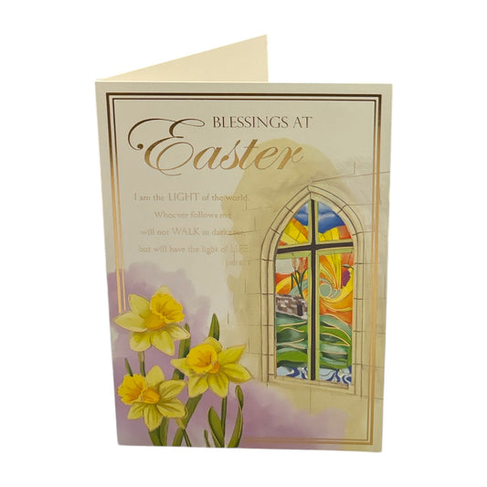 Light Of The World Blessing At Easter Greeting Open Card