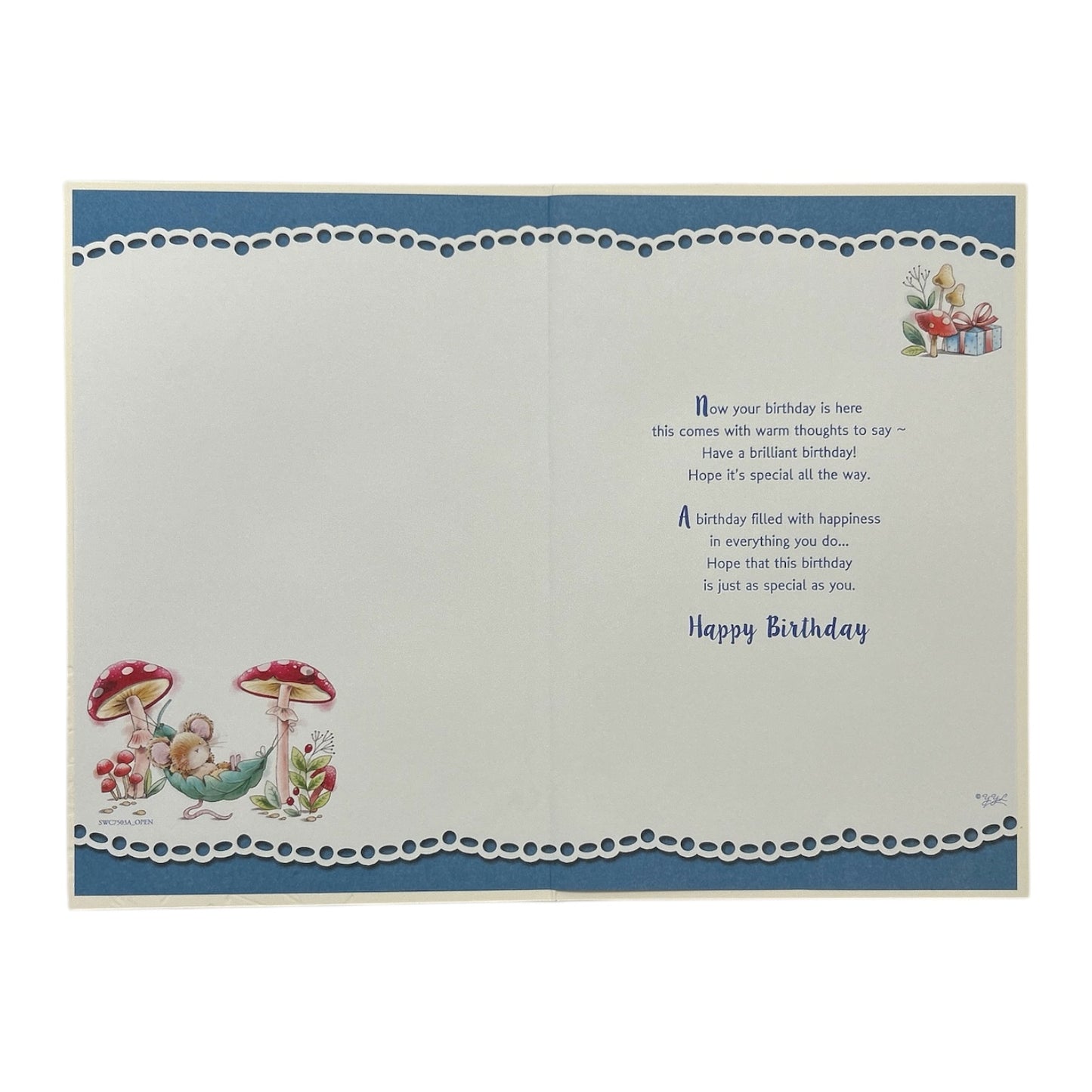 Special Son Mouse Relax On Swing Design Birthday Card