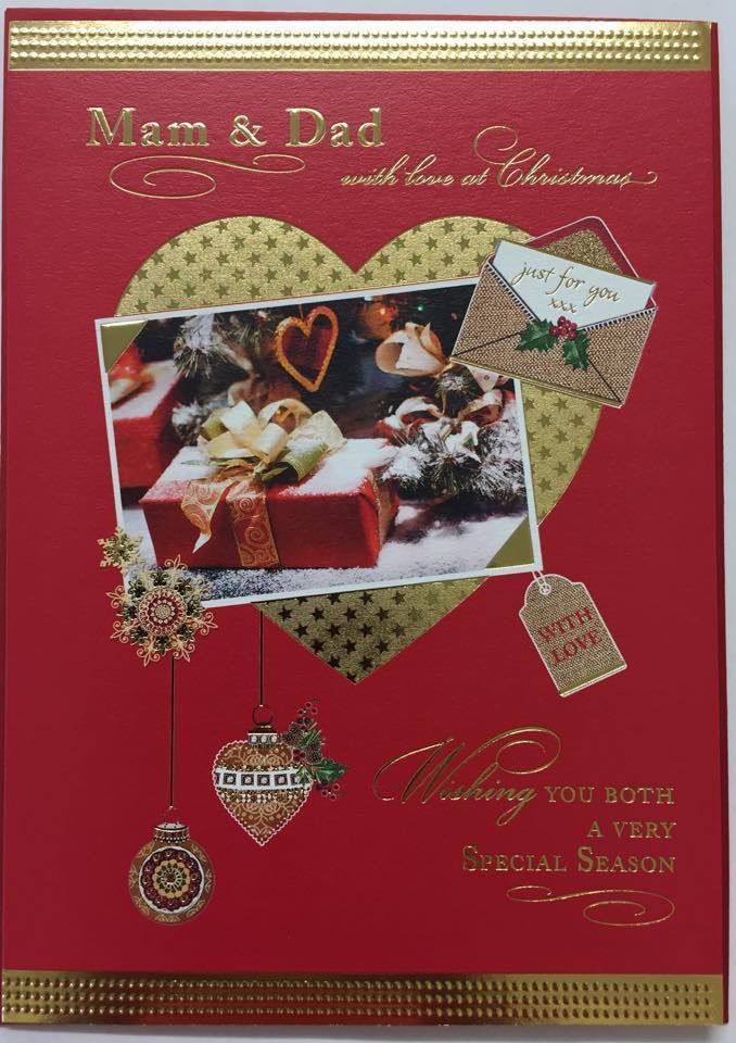 TRADITIONAL MUM & DAD CHRISTMAS - BOTH OF YOU GREETING CARD 