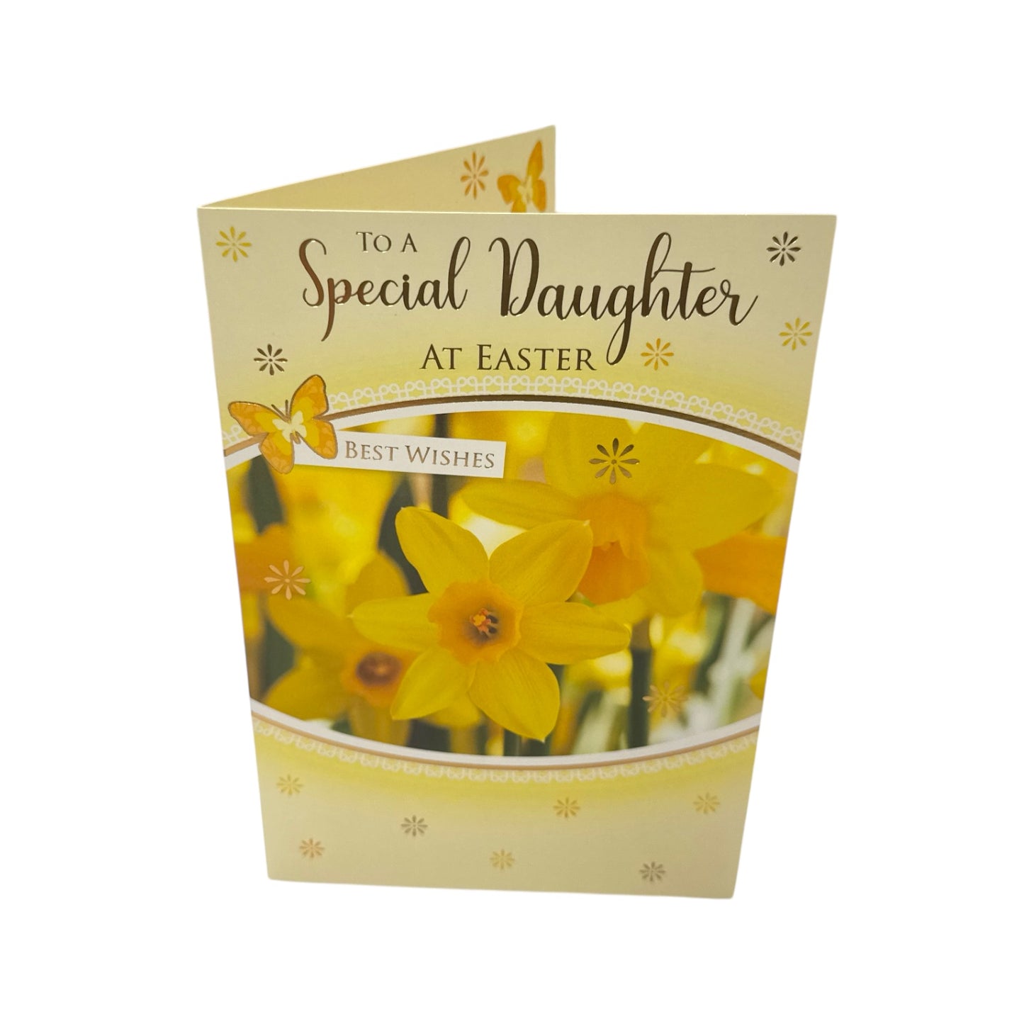 To A Special Daughter Yellow Daffodil Flowers Design Easter Card