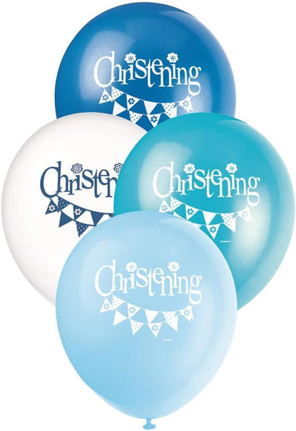 Pack of 8 Blue Bunting Christening 12
