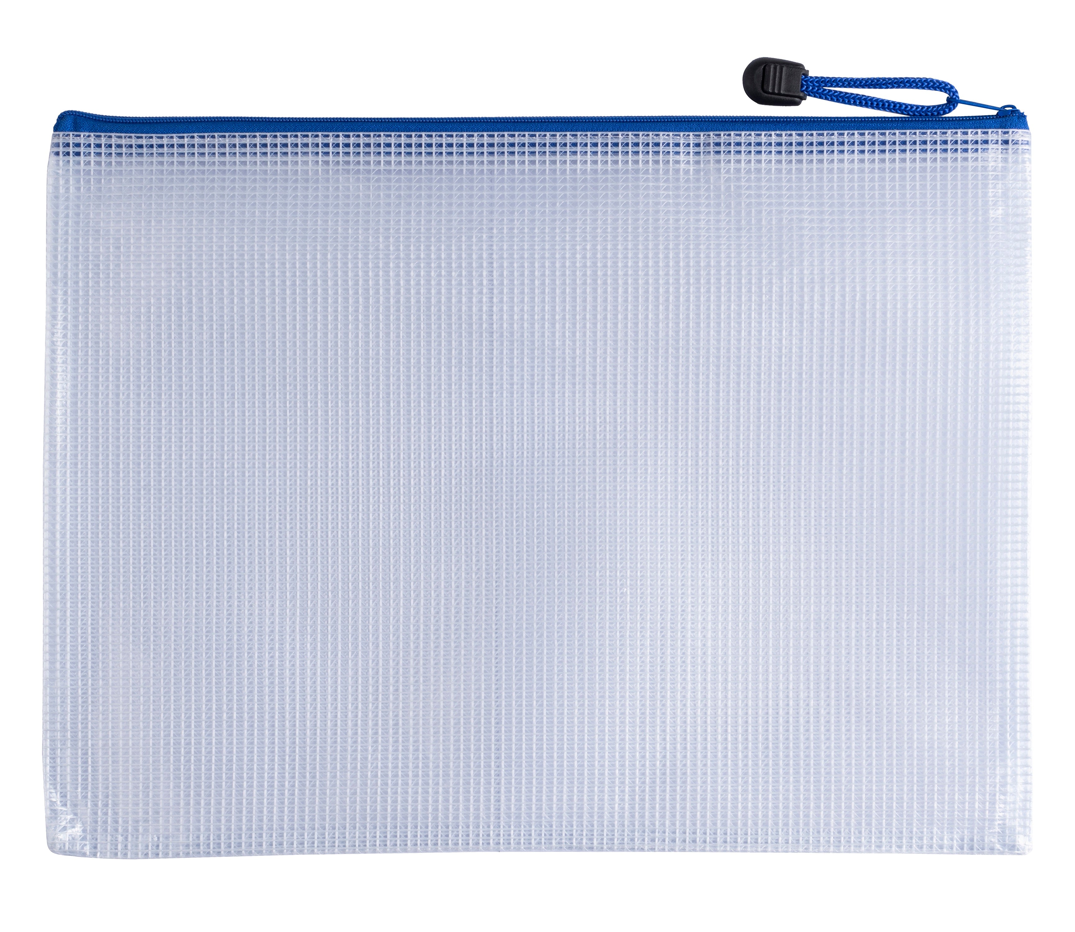 Pack of 12 A3 Blue PVC Mesh Zip Bags– Choice Wholesale
