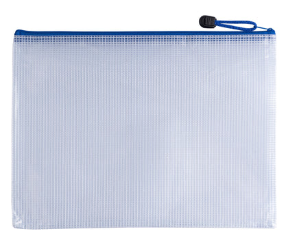Pack of 12 A3 Blue PVC Mesh Zip Bags