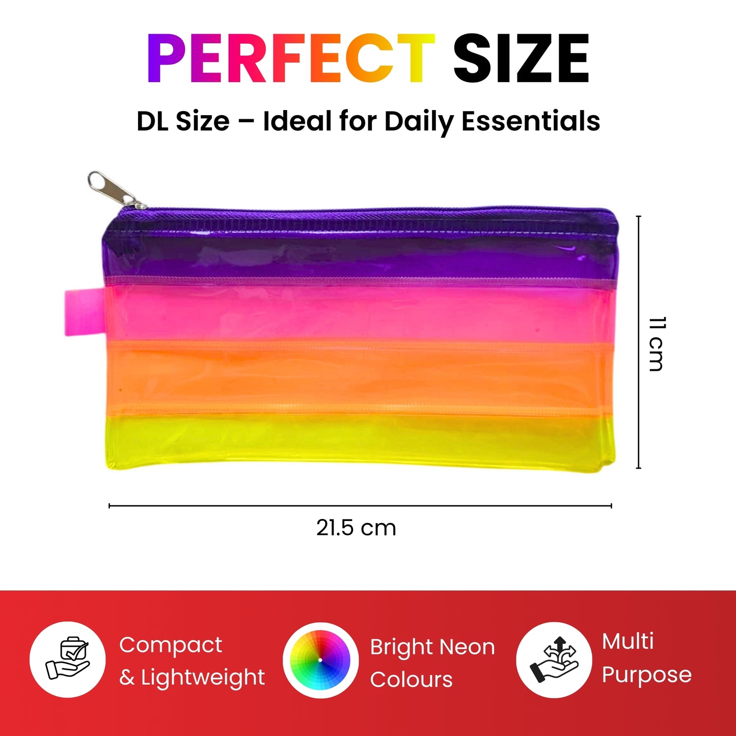DL Rainbow Coloured Rainbow Pencil Case