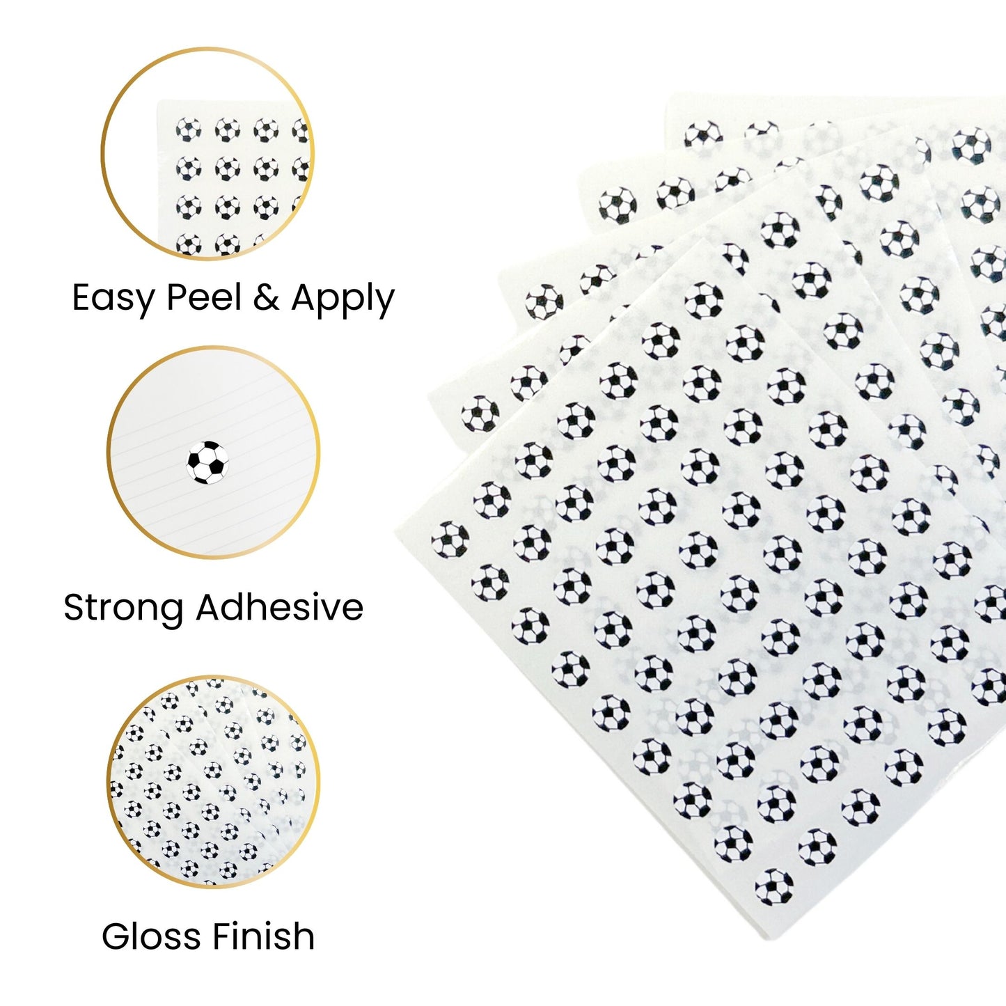 Pack of 315 Football 8mm Self Adhesive Labels