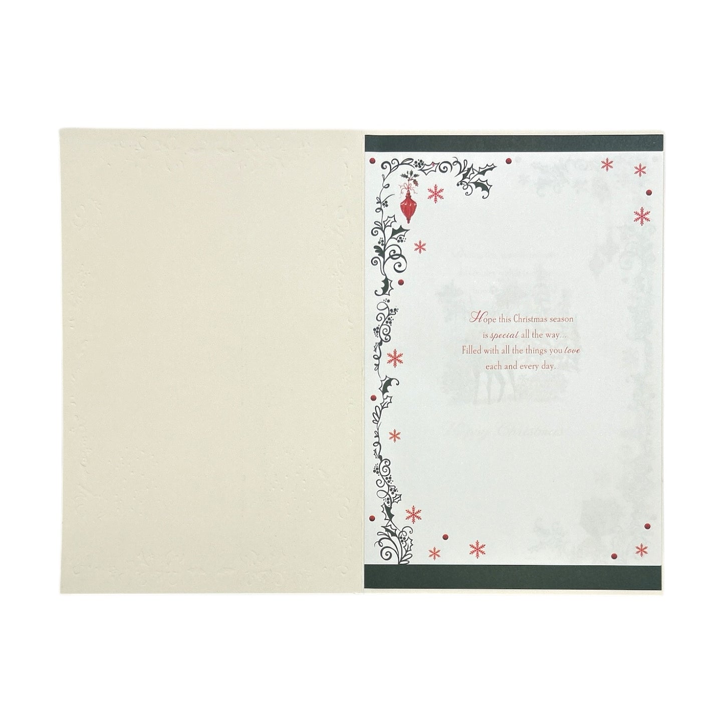 Winter Wonderland Reindeer Design With Love to My Fiancé Christmas Card