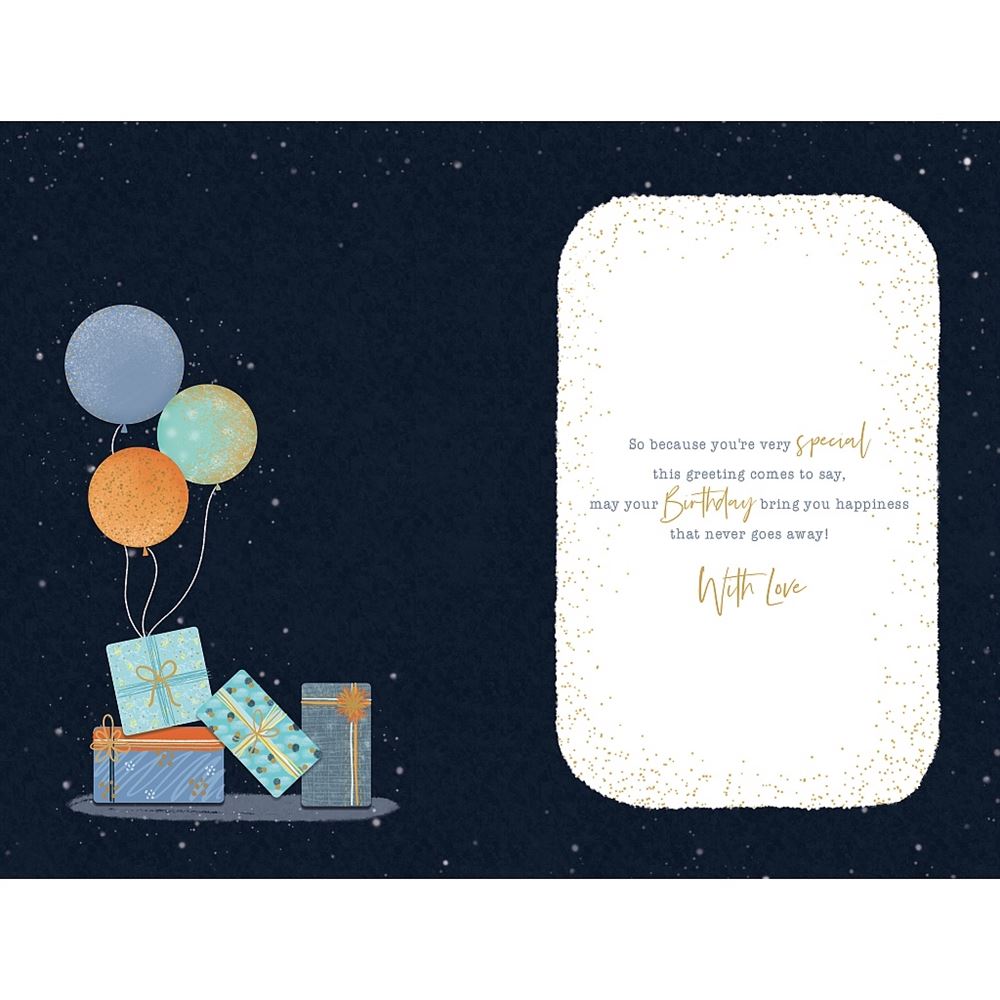 Balloons and Gifts Design Son in Law Birthday Card