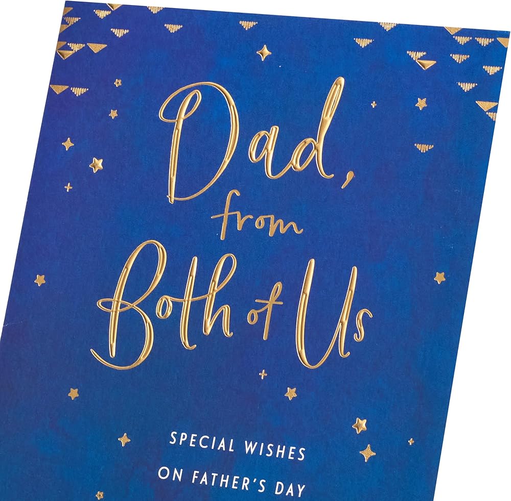 Cute Design For Dad From Both Of Us Father's Day Card