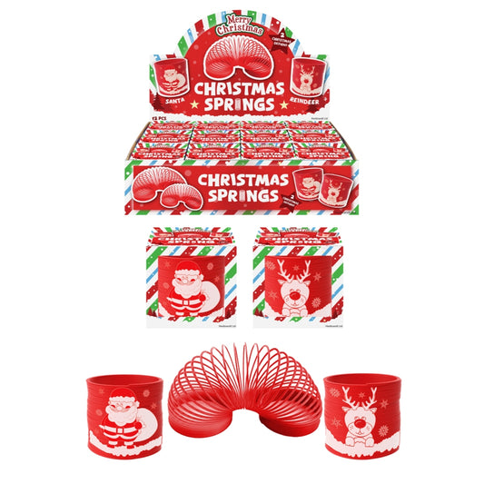 Pack of 12 Red Christmas Springs 6.5cm