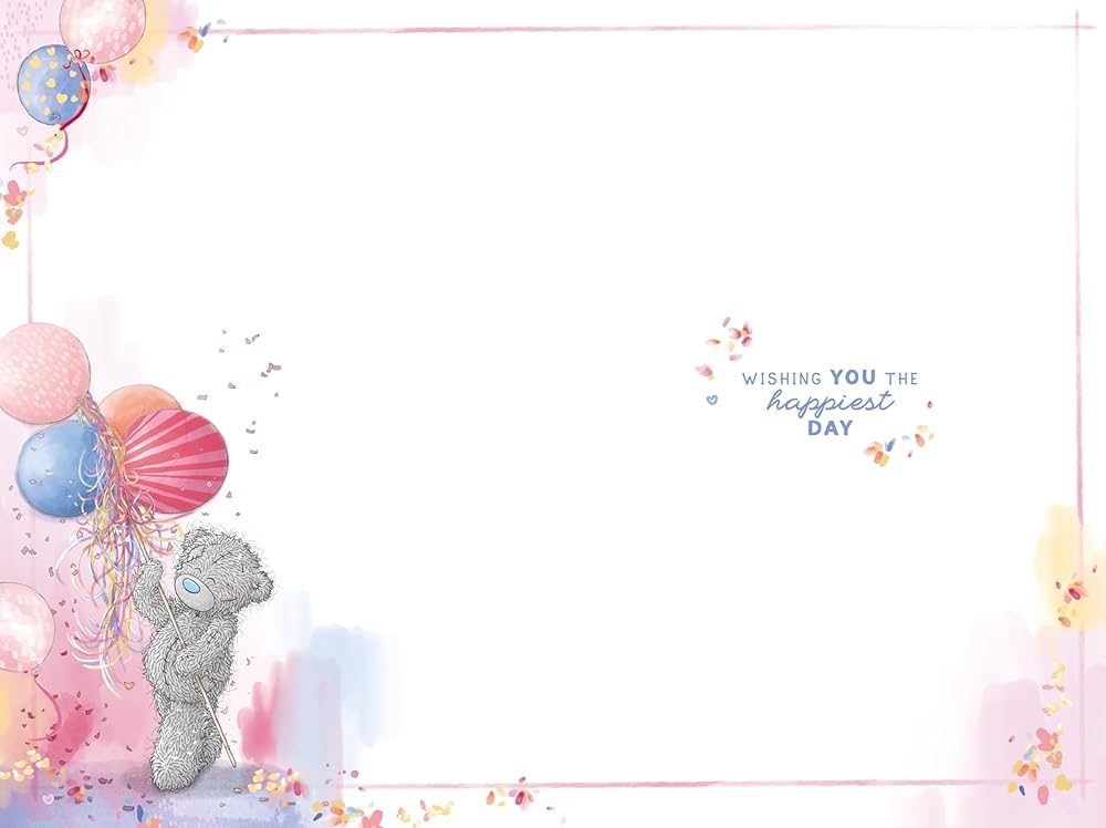 Bear With Balloons And Gift Sister In Law Birthday Card