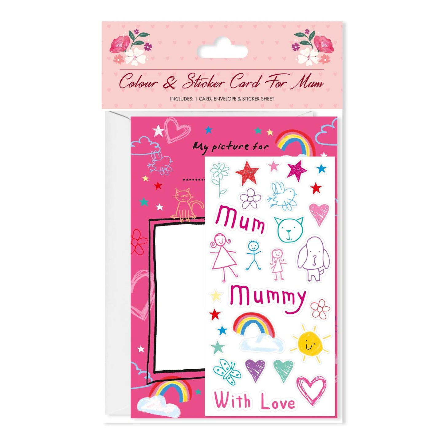 Customized Your Own Mother's Day Card Using Colours and Stickers