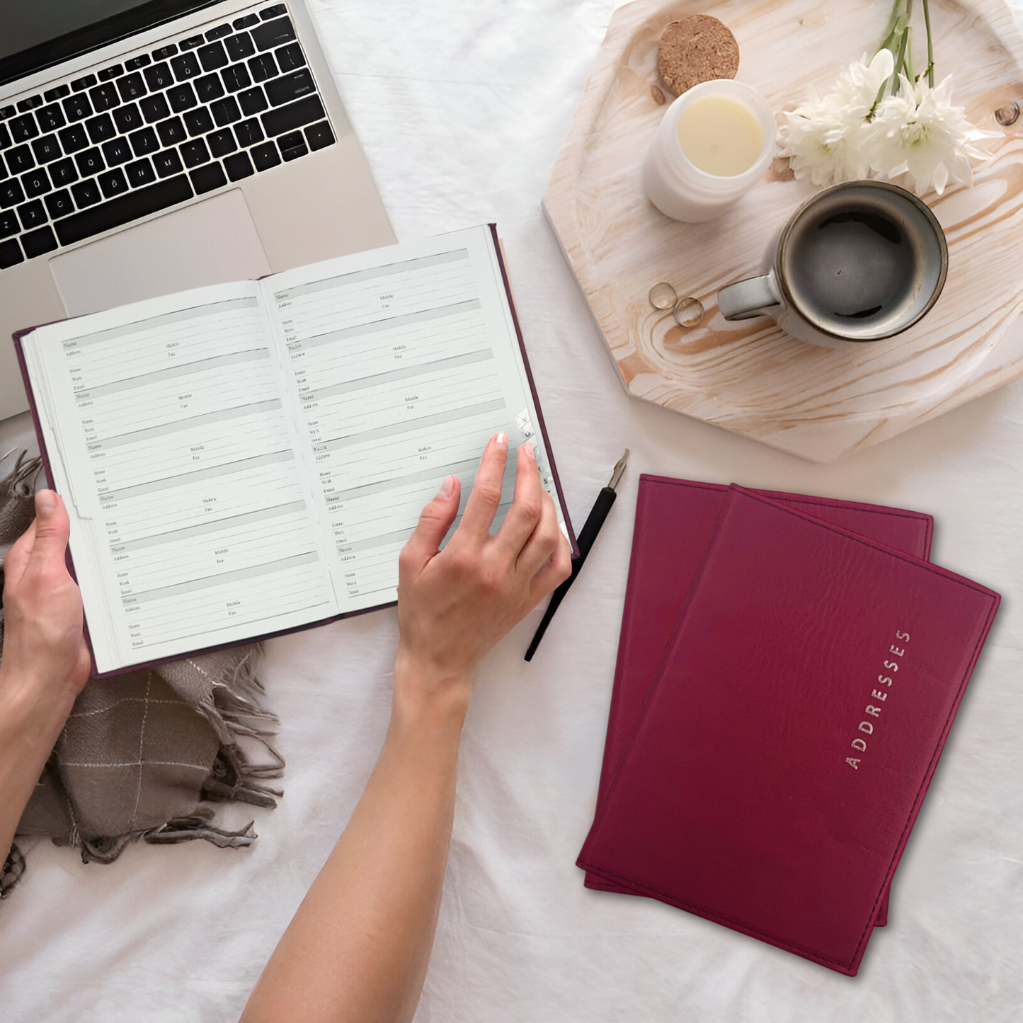 A5 Burgundy Address Book By Janrax