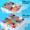 Pack of 24 Assorted Colour Twin-tip Markers