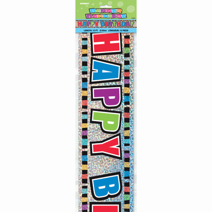 12ft Colors Happy Birthday Prism Banner