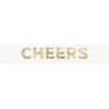 Modern Christmas "Cheers" Gold Foil Fringe Letter Banner 4ft