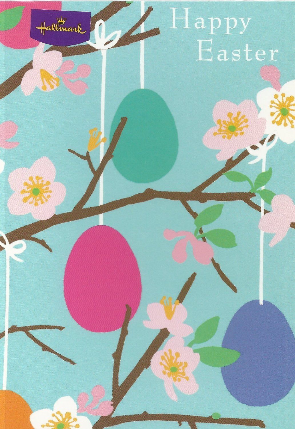 Happy Easter Floral Greeting Card
