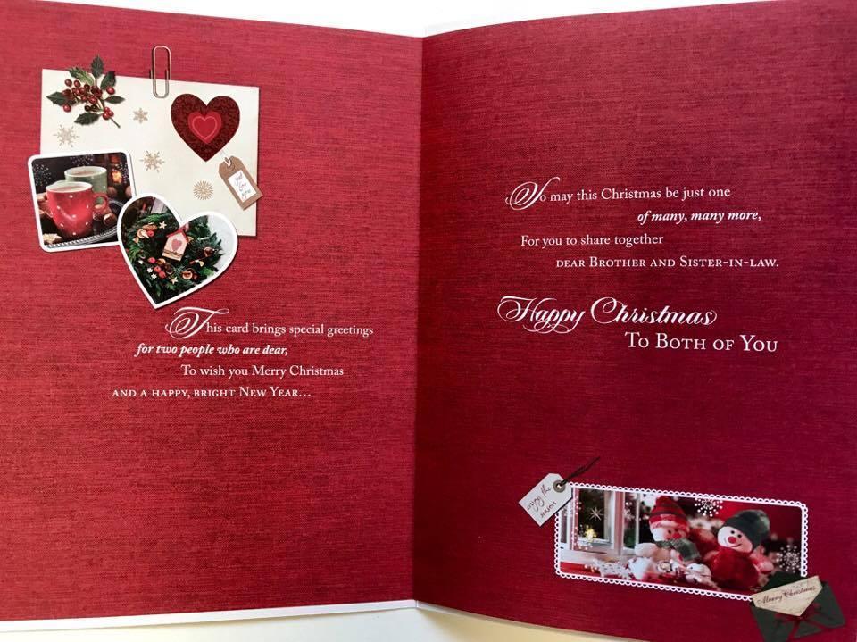  Brother & Sister-in-law - Nice Verse Both Of You Couple Christmas and New Year Card