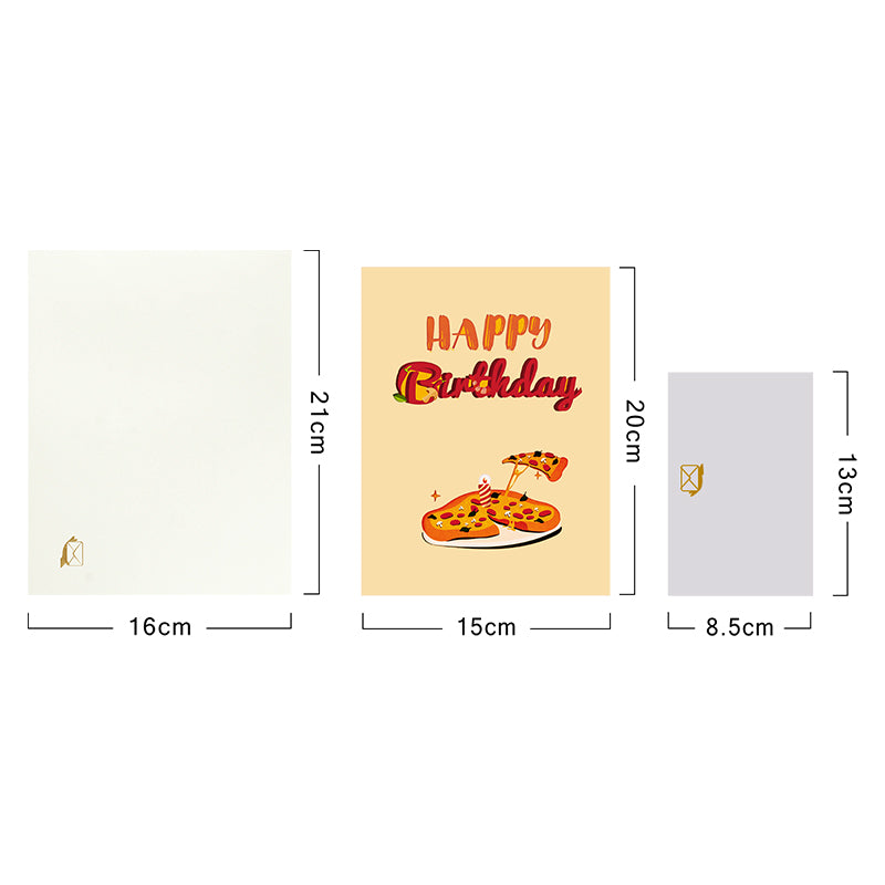 Slice of Celebration 3D Pizza Pop Up Birthday Card