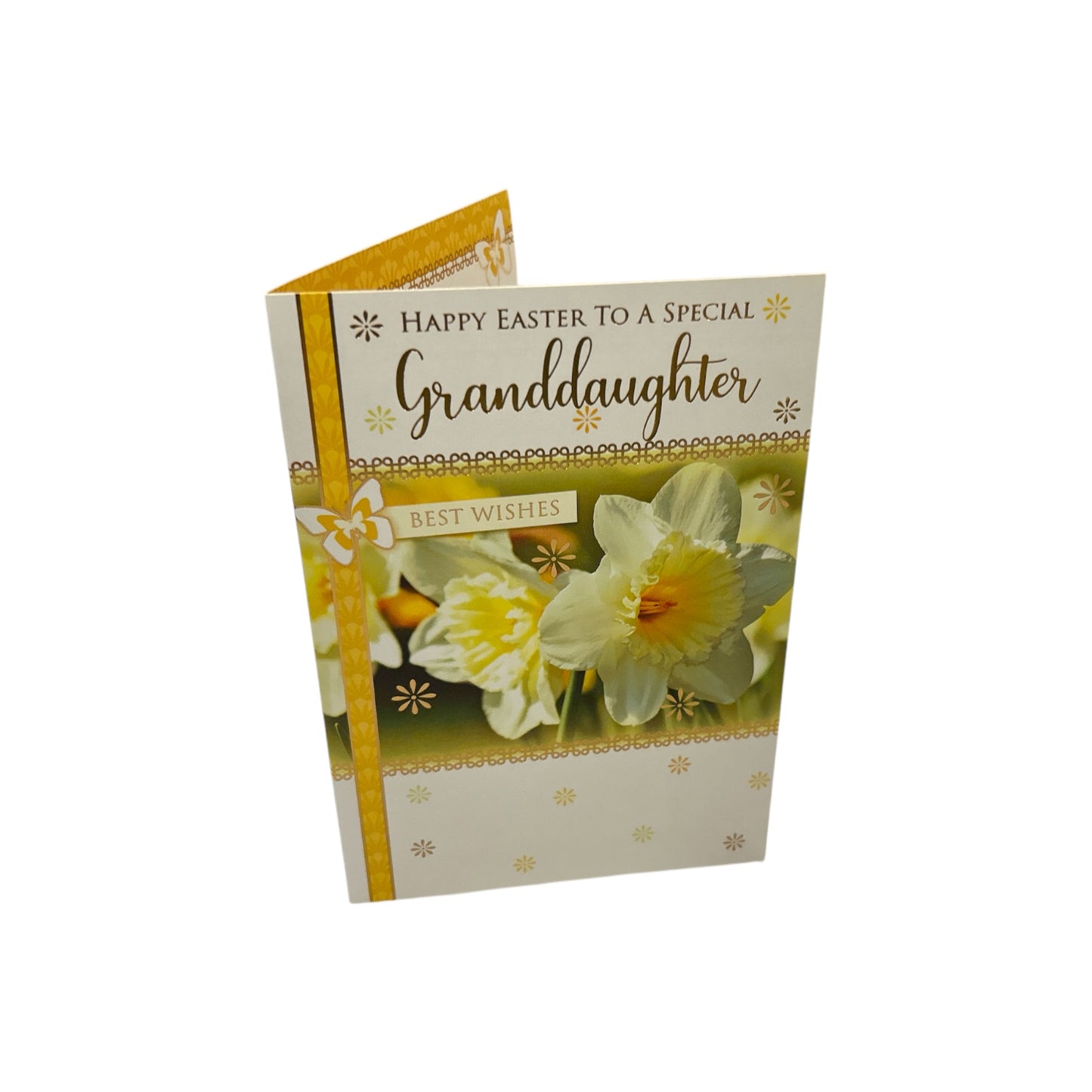To A Special Granddaughter White Daffodil Flowers Design Easter Card