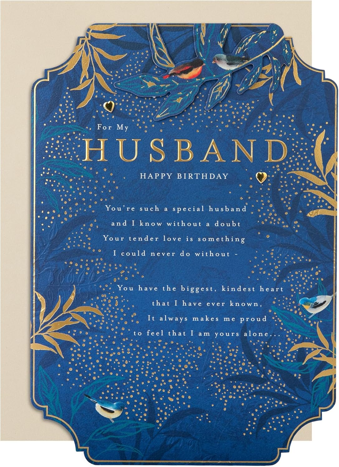 Traditional Floral Design with Heartfelt Verse Husband Birthday Card