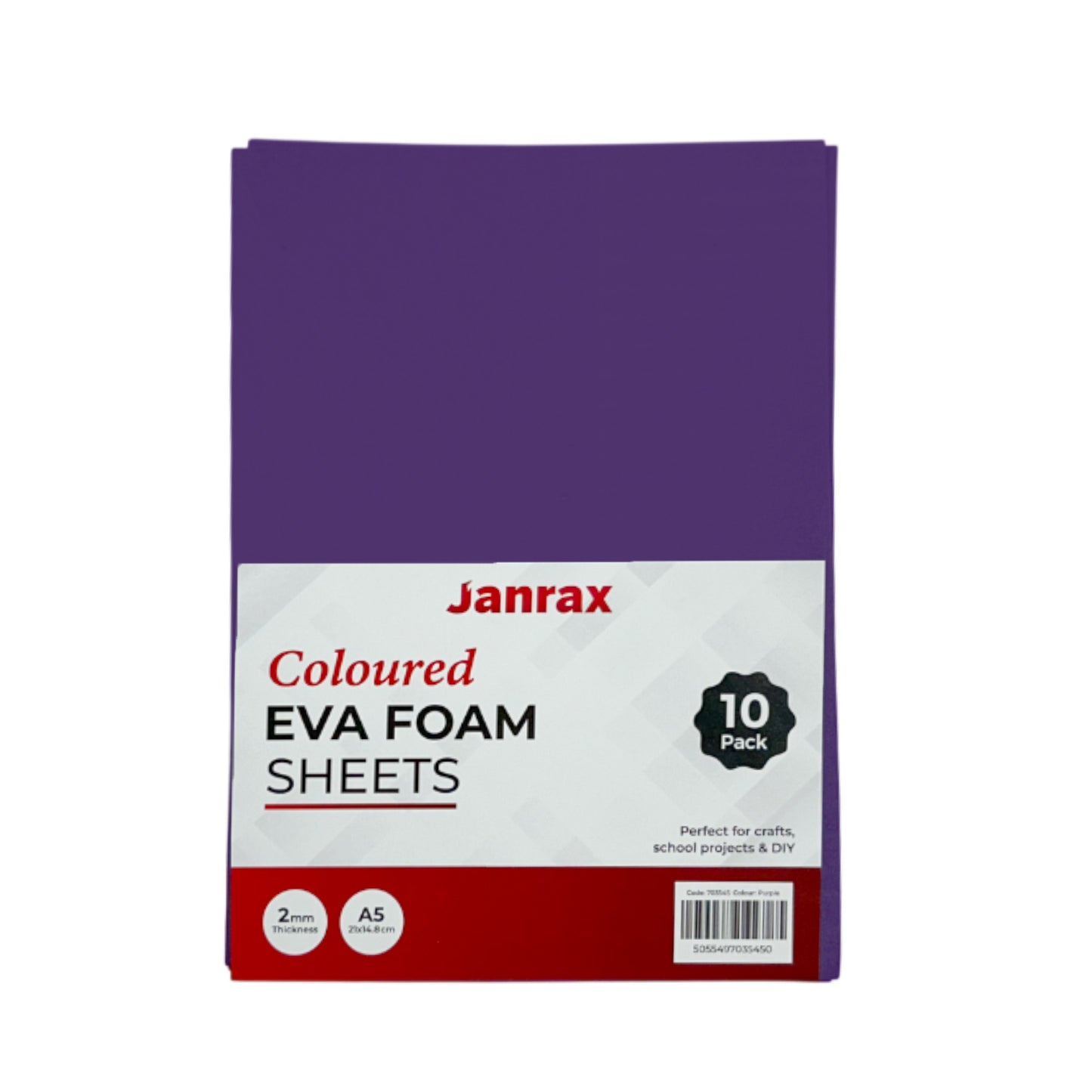 Pack of 50 A5 Purple Coloured EVA Foam Sheets