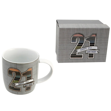 Denim Design 21st Birthday Mug