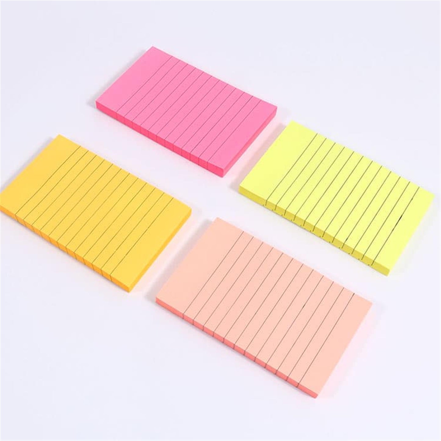 Pack of 100 Sheets 80gsm Thick Paper Ruled Line Colorful Writing Pad 100 x150mm