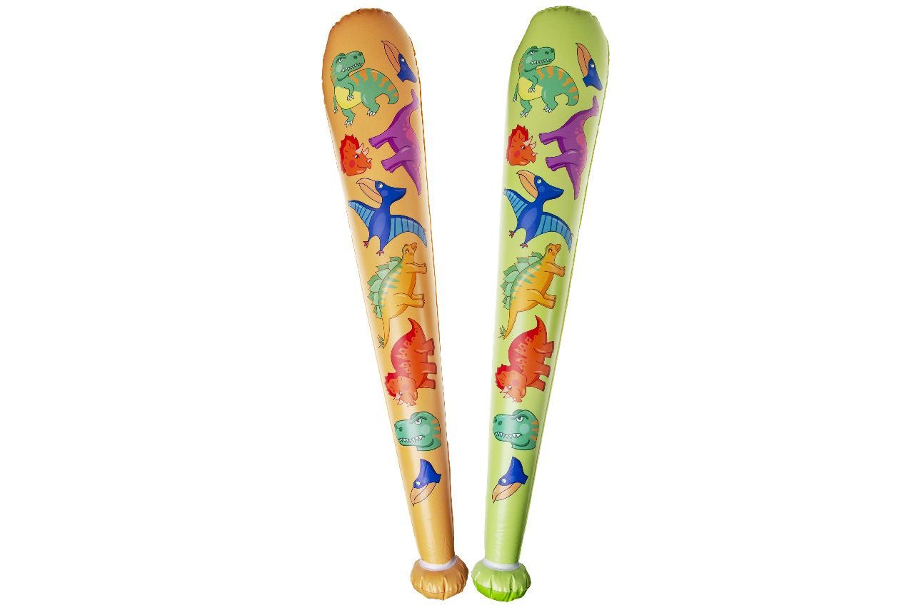 Pack of 12 Inflatable Dinosaur Theme Bats