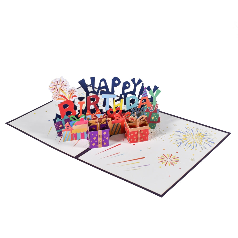 Colorful Birthday Character 3D Pop Up Happy Birthday Card